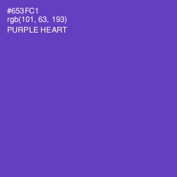 #653FC1 - Purple Heart Color Image