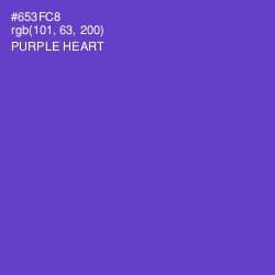 #653FC8 - Purple Heart Color Image
