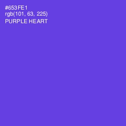 #653FE1 - Purple Heart Color Image