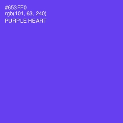 #653FF0 - Purple Heart Color Image