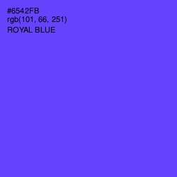 #6542FB - Royal Blue Color Image