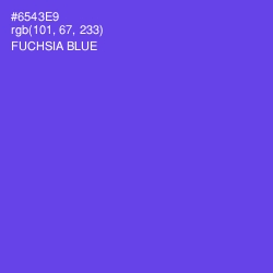 #6543E9 - Fuchsia Blue Color Image