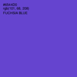 #6544D0 - Fuchsia Blue Color Image