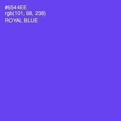 #6544EE - Royal Blue Color Image
