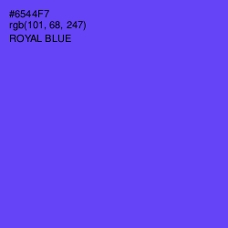 #6544F7 - Royal Blue Color Image