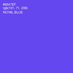 #6547EF - Royal Blue Color Image