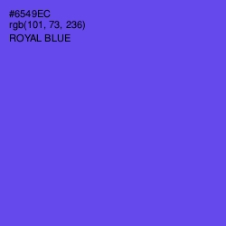 #6549EC - Royal Blue Color Image