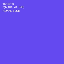 #6549F0 - Royal Blue Color Image