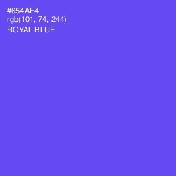 #654AF4 - Royal Blue Color Image