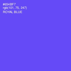 #654BF7 - Royal Blue Color Image