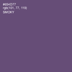 #654D77 - Smoky Color Image