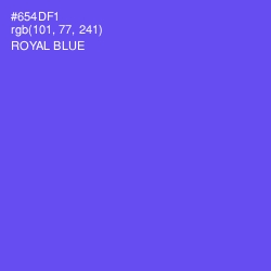 #654DF1 - Royal Blue Color Image