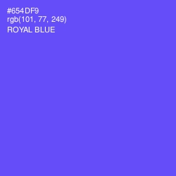 #654DF9 - Royal Blue Color Image