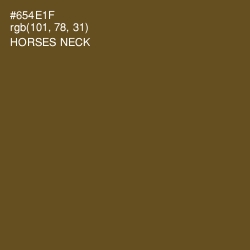 #654E1F - Horses Neck Color Image