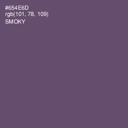 #654E6D - Smoky Color Image