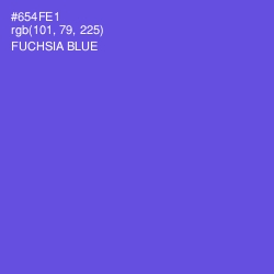 #654FE1 - Fuchsia Blue Color Image