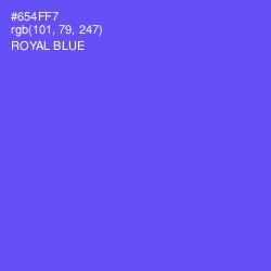 #654FF7 - Royal Blue Color Image