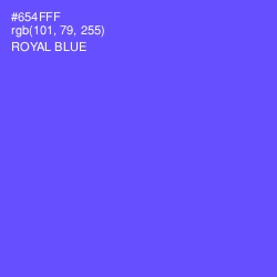 #654FFF - Royal Blue Color Image