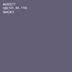#655E77 - Smoky Color Image