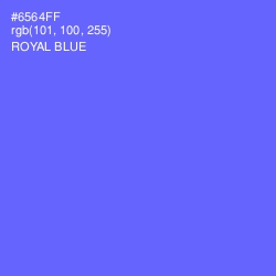#6564FF - Royal Blue Color Image
