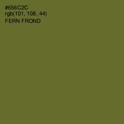 #656C2C - Fern Frond Color Image