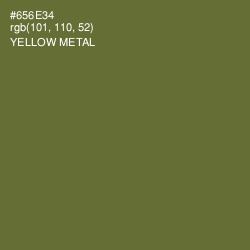 #656E34 - Yellow Metal Color Image