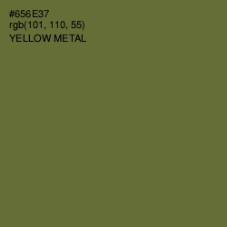 #656E37 - Yellow Metal Color Image