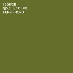 #656F2B - Fern Frond Color Image