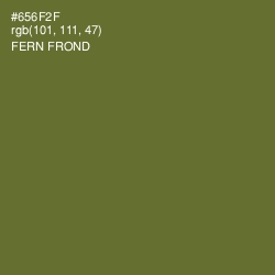 #656F2F - Fern Frond Color Image