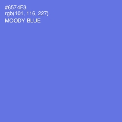 #6574E3 - Moody Blue Color Image