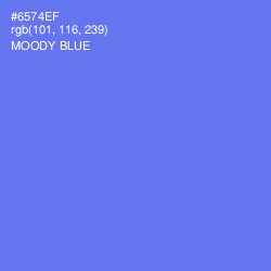 #6574EF - Moody Blue Color Image