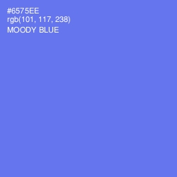 #6575EE - Moody Blue Color Image