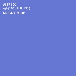 #6576D3 - Moody Blue Color Image