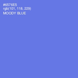 #6576E5 - Moody Blue Color Image