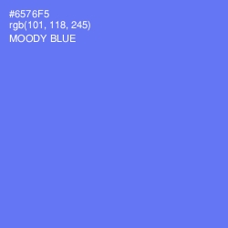 #6576F5 - Moody Blue Color Image