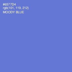 #6577D4 - Moody Blue Color Image