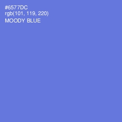 #6577DC - Moody Blue Color Image