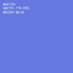 #6577E1 - Moody Blue Color Image