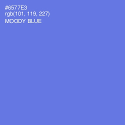 #6577E3 - Moody Blue Color Image