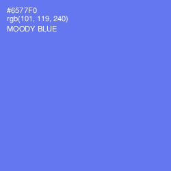 #6577F0 - Moody Blue Color Image