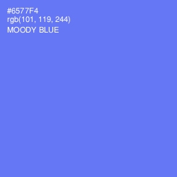 #6577F4 - Moody Blue Color Image