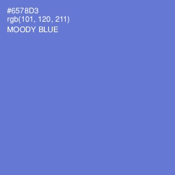 #6578D3 - Moody Blue Color Image