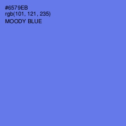 #6579EB - Moody Blue Color Image