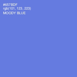 #657BDF - Moody Blue Color Image