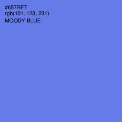#657BE7 - Moody Blue Color Image