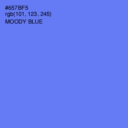 #657BF5 - Moody Blue Color Image
