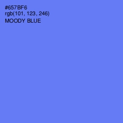 #657BF6 - Moody Blue Color Image