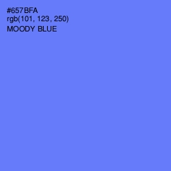 #657BFA - Moody Blue Color Image
