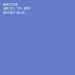 #657CCB - Moody Blue Color Image