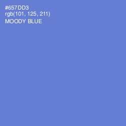 #657DD3 - Moody Blue Color Image